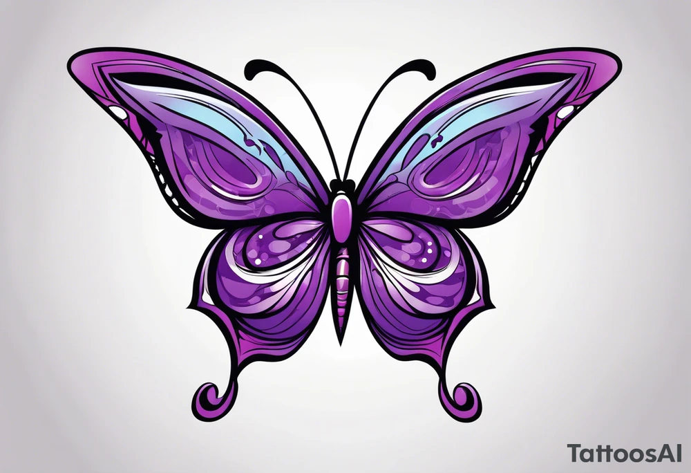 Purple butterfly, infinity, rest in peace tattoo idea