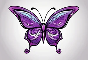 Purple butterfly, infinity, rest in peace tattoo idea