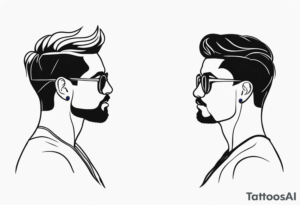 Gay men outline tattoo idea
