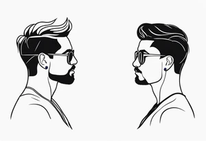 Gay men outline tattoo idea