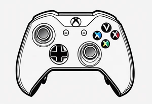 Mando de xbox con el número 7 y la palabra Máster tattoo idea