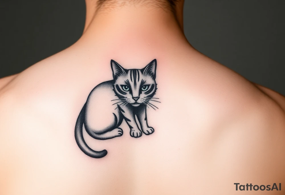 black cat tattoo idea