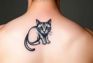 black cat tattoo idea