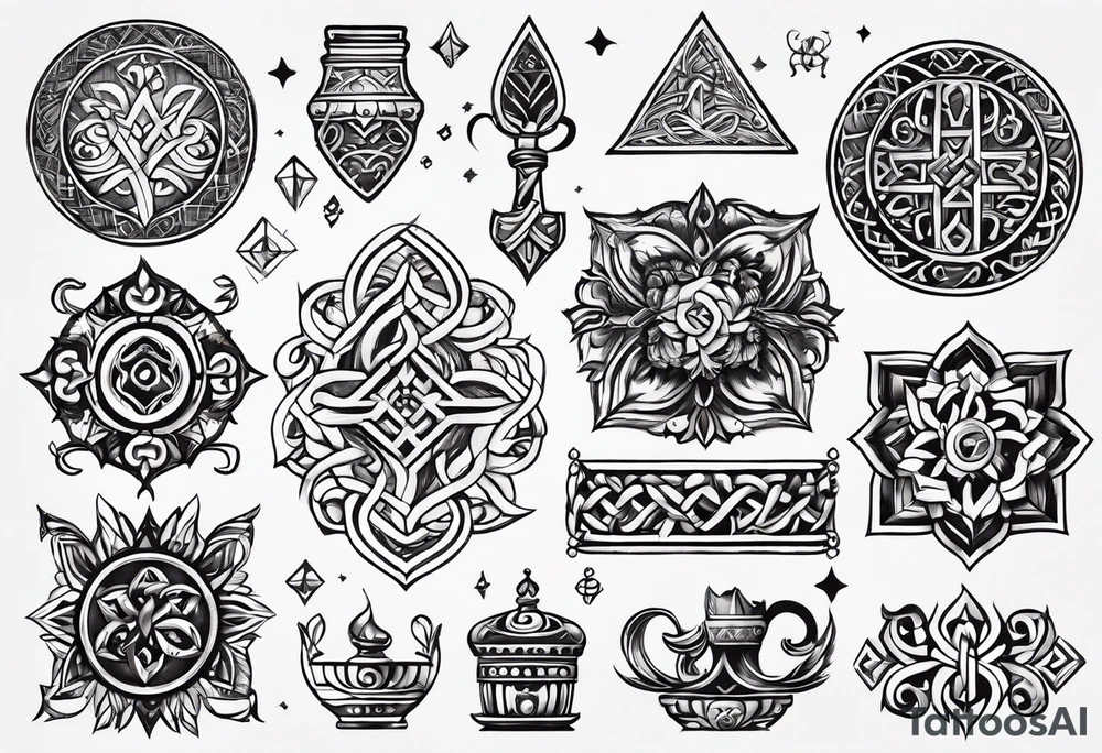 Nordic, viking small and dainty symbol tattoo idea