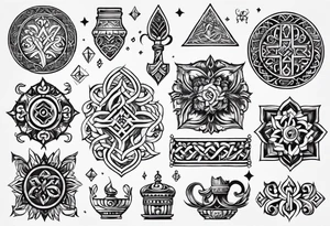 Nordic, viking small and dainty symbol tattoo idea