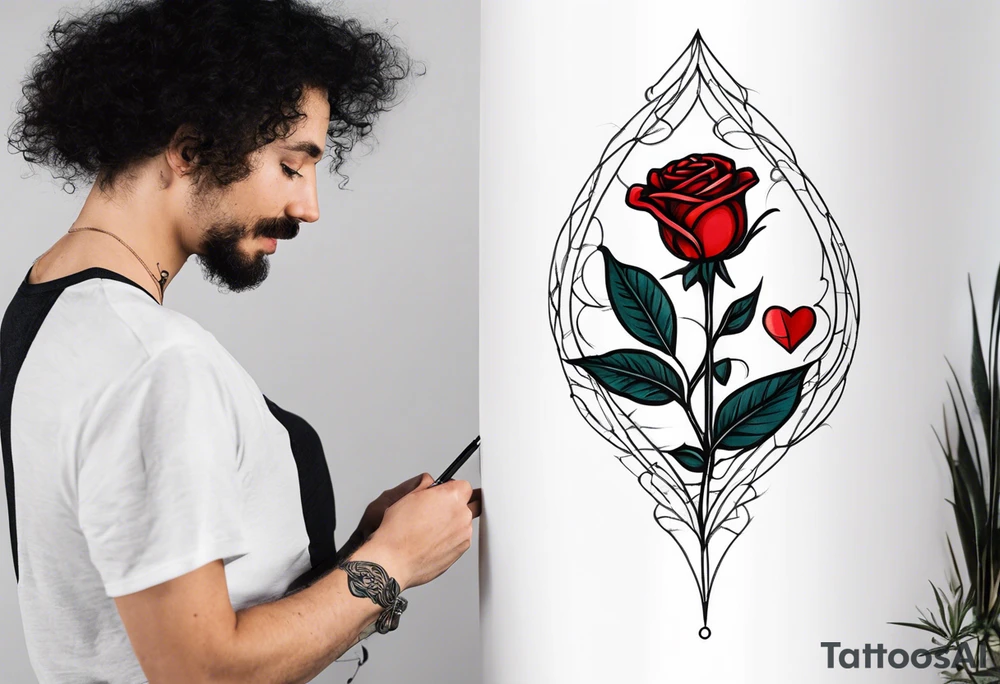 Leuchtturm Stacheldraht Rosen Herz tattoo idea