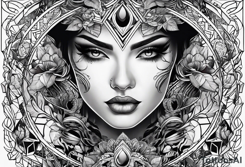 Dark dynamic tattoo idea