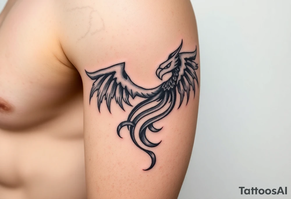 Tribal greek mythology themed tattoo idea
