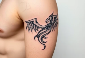 Tribal greek mythology themed tattoo idea