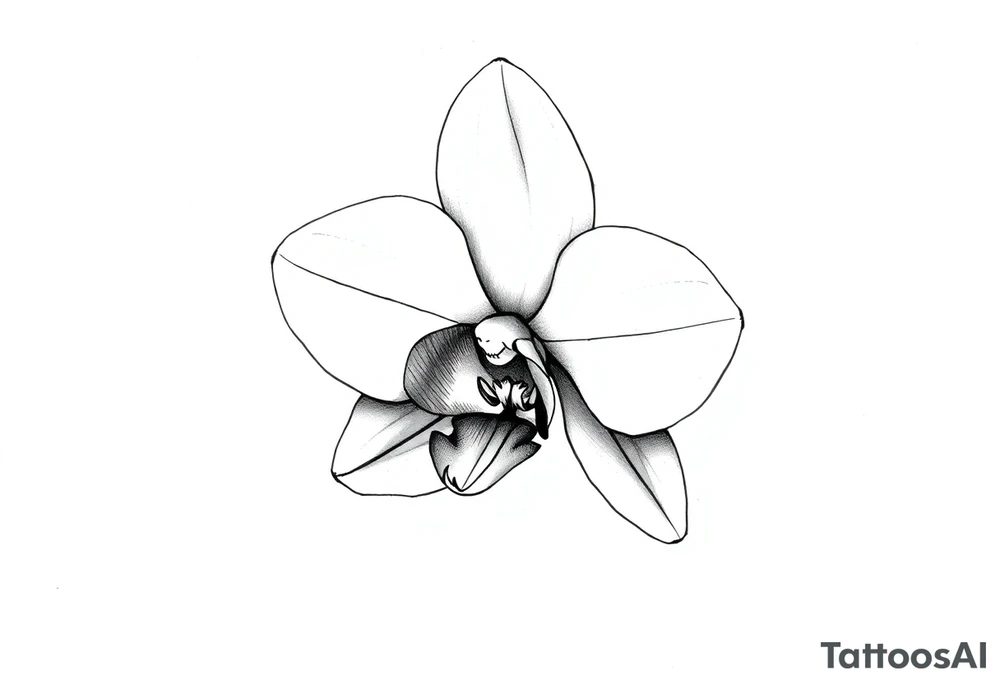Small orchid flower tattoo idea