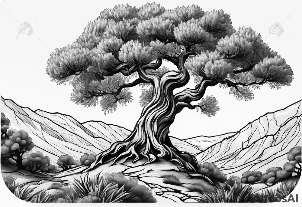 a cosmi olive tree tattoo idea