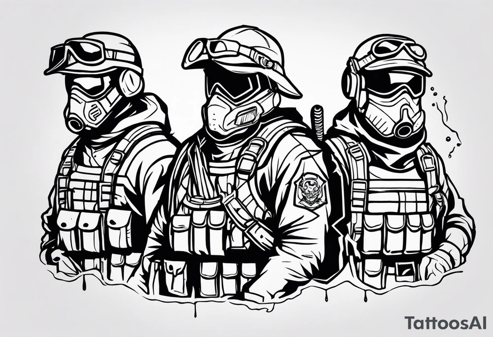 Rangers from Wasteland 3 game. tattoo idea