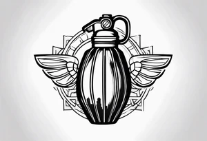 ribcage grenade tattoo idea