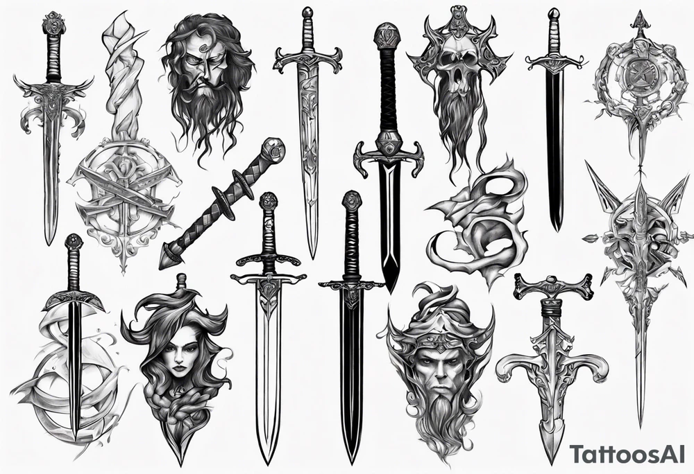 13 and a sword tattoo idea