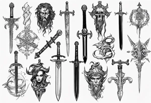 13 and a sword tattoo idea