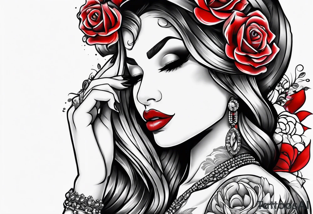 Hush Shhh finger to lips tattoo idea