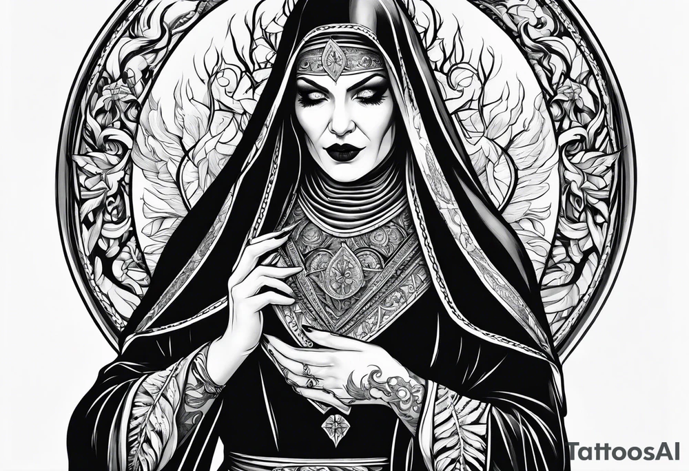 Evil nun. Demons tattoo idea