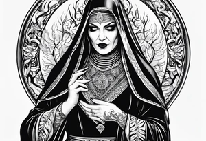 Evil nun. Demons tattoo idea
