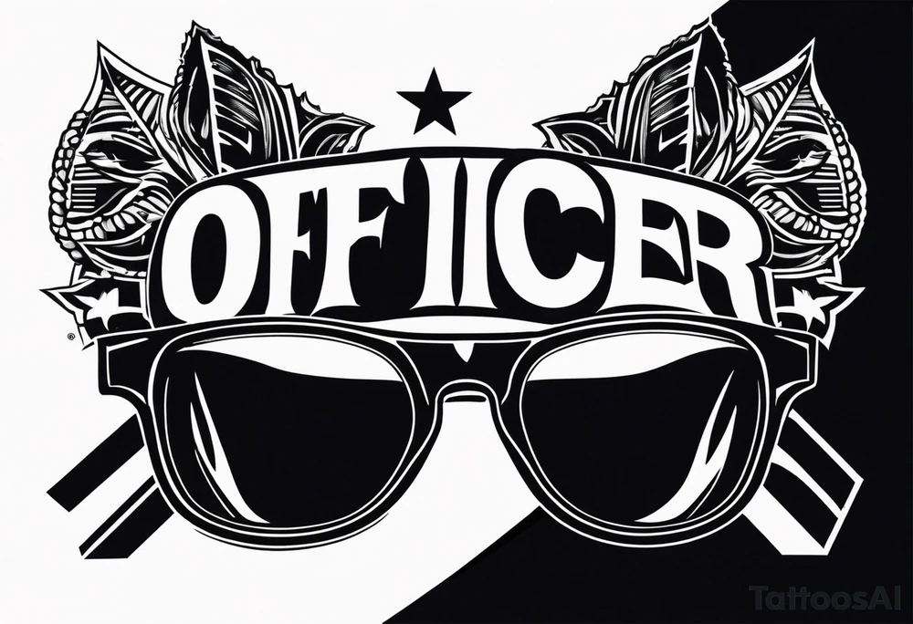sunglasses Officer tattoo idea
