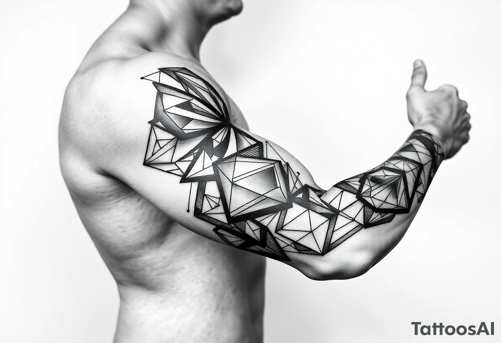 Geometry with love symbolism tattoo idea