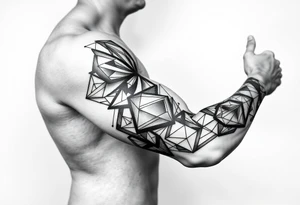 Geometry with love symbolism tattoo idea