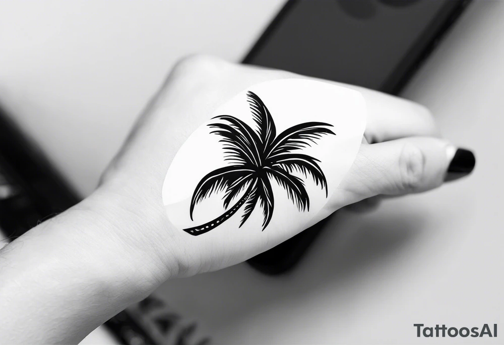 Just palm tattoo idea
