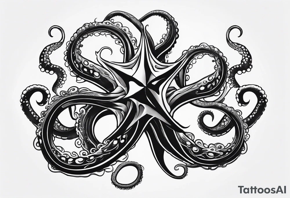 outstretched tentacle tattoo idea