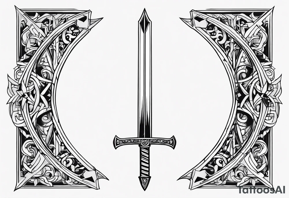 sword, bolt tattoo idea