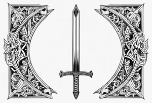sword, bolt tattoo idea