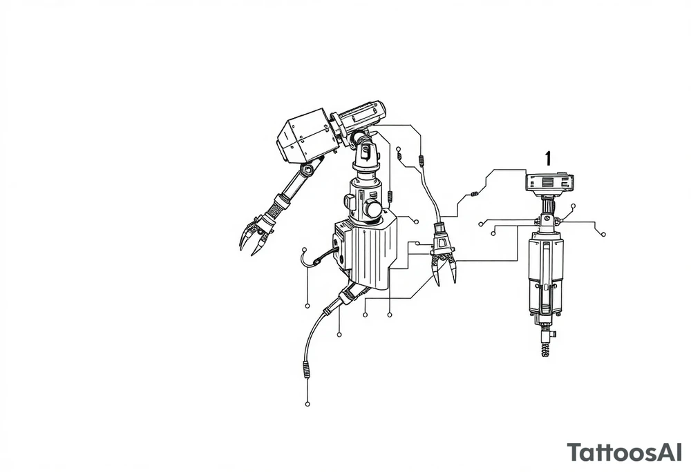 Robots, plc's, ladder logic, electronics, blue prints tattoo idea