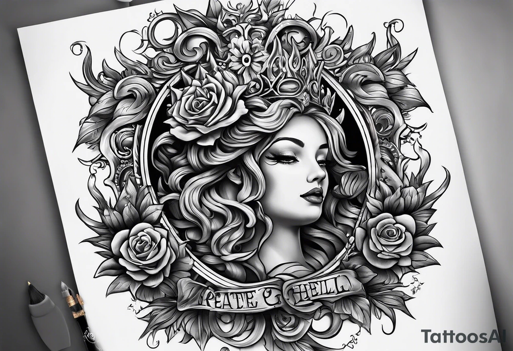 “If you’re going thru hell keep going” tattoo idea
