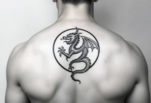 a dragon in a circle tattoo idea