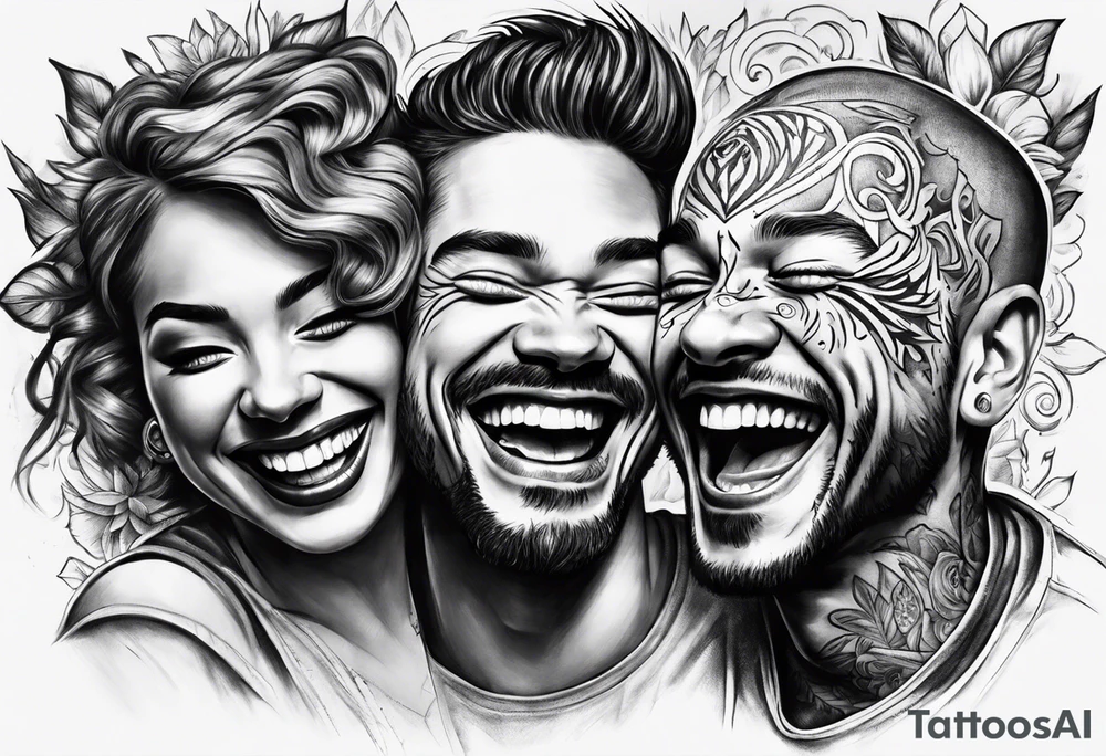 Laugh now cry later tattoo idea