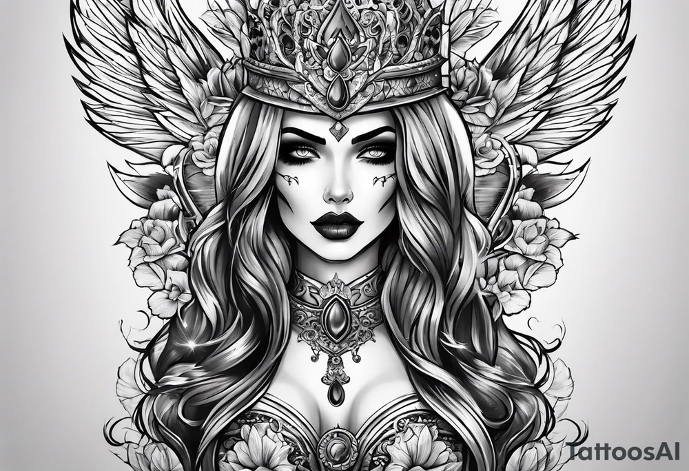 lady death tattoo idea