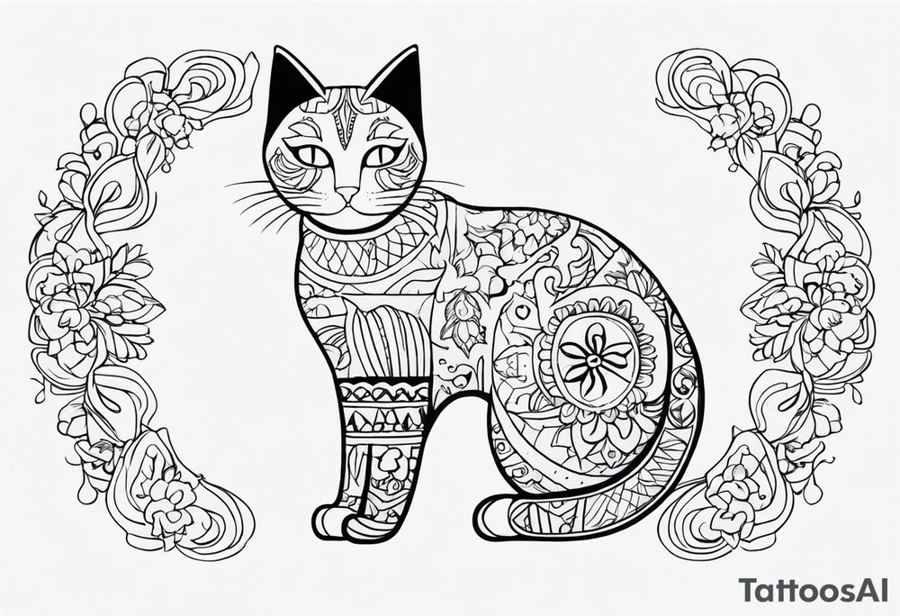 Talavera cat tattoo idea