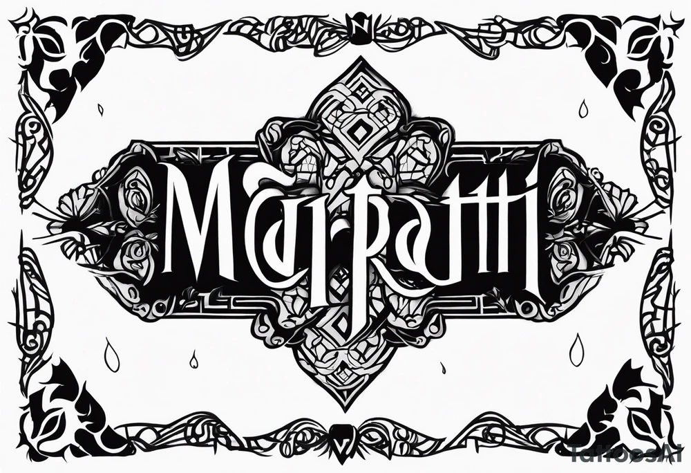 Mararti bitch text tattoo idea
