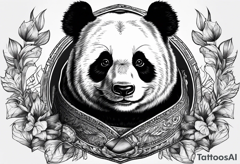 Panda fumando cigarro tattoo idea