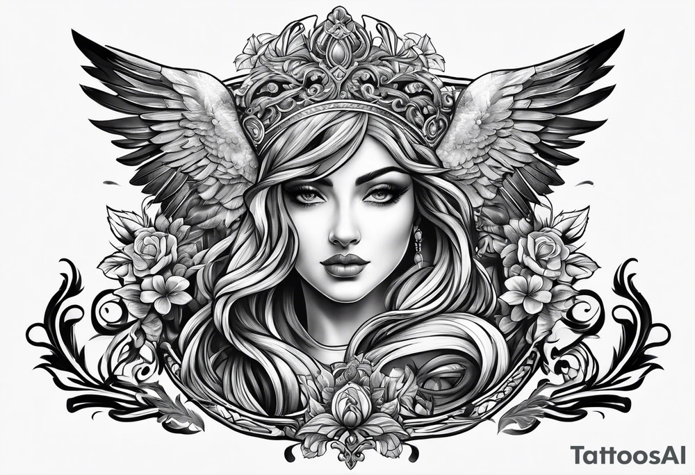 Symbolic italian characters tattoo idea