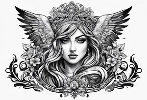 Symbolic italian characters tattoo idea