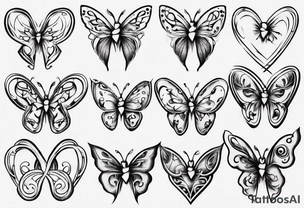 Butterfly wrapped in heart tattoo idea