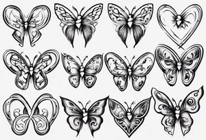 Butterfly wrapped in heart tattoo idea