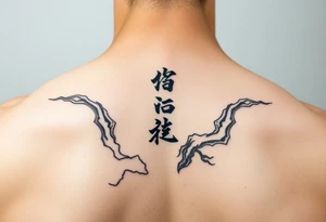 Clean, modern wu wei, vertical tattoo idea