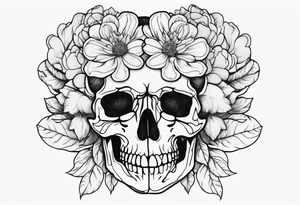 Flower and brain tattoo idea