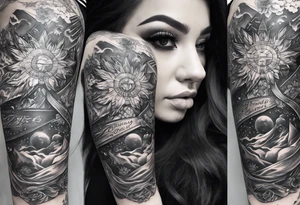 Sleeve with bible verses tattoo idea