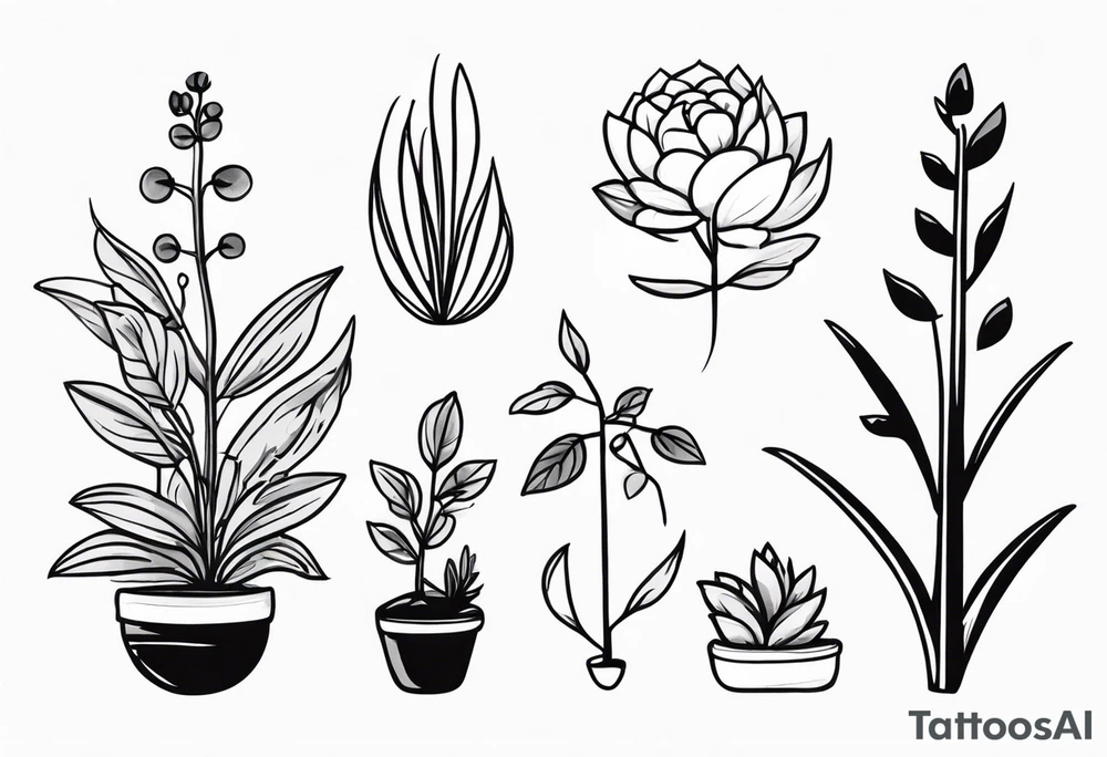 Plants tattoo idea
