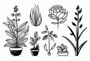 Plants tattoo idea