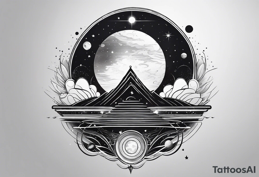 solar system, on spine tattoo idea