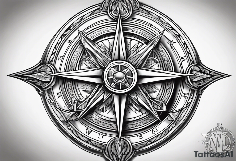 Norse compass tattoo idea