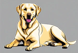 One happy light colored yellow labrador retriever. tattoo idea