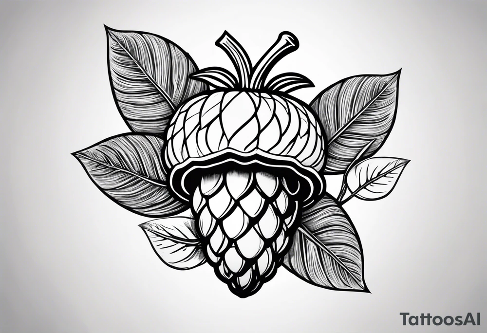A single acorn tattoo idea